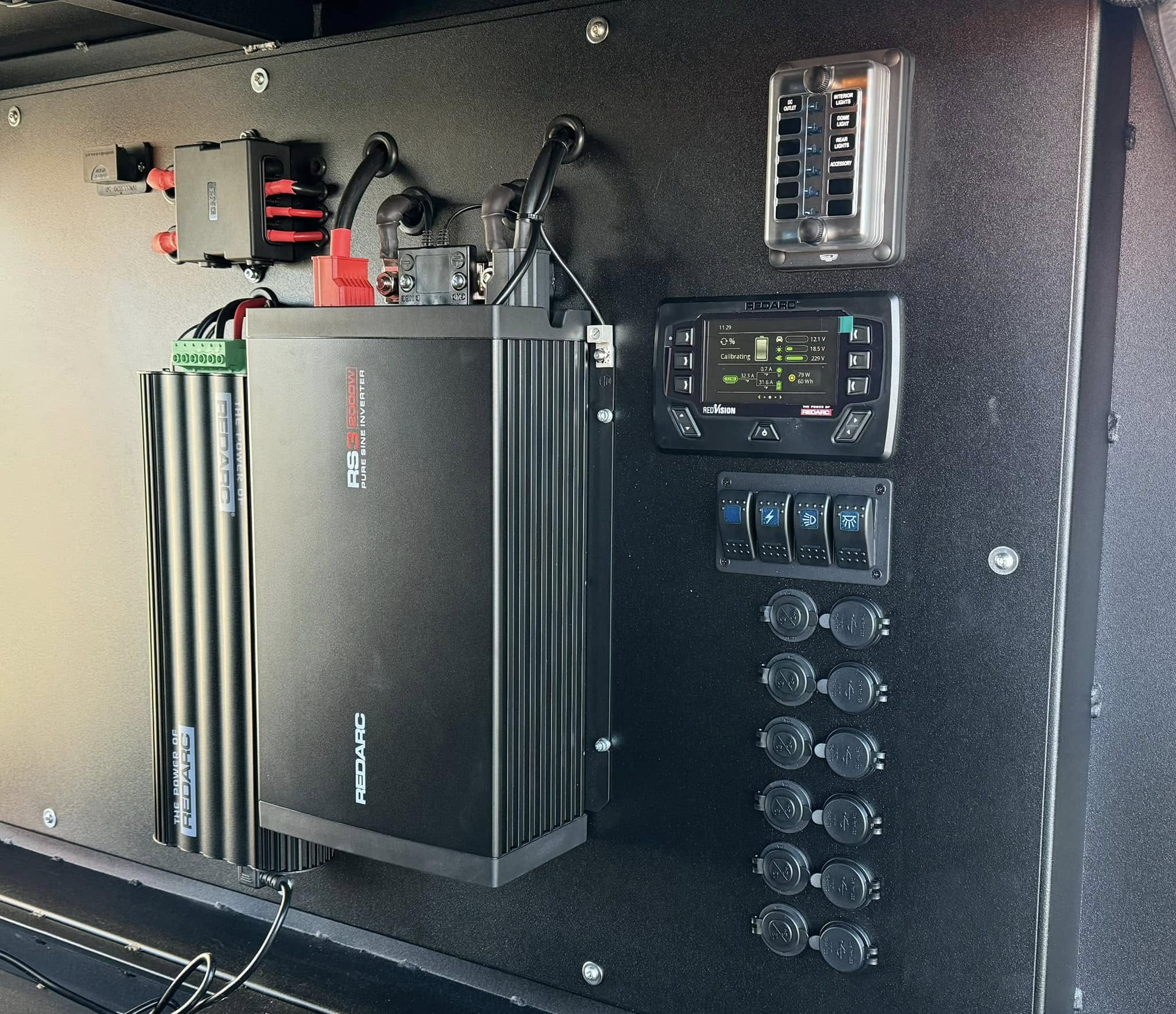 REDARC canopy power panel multiple outlets
