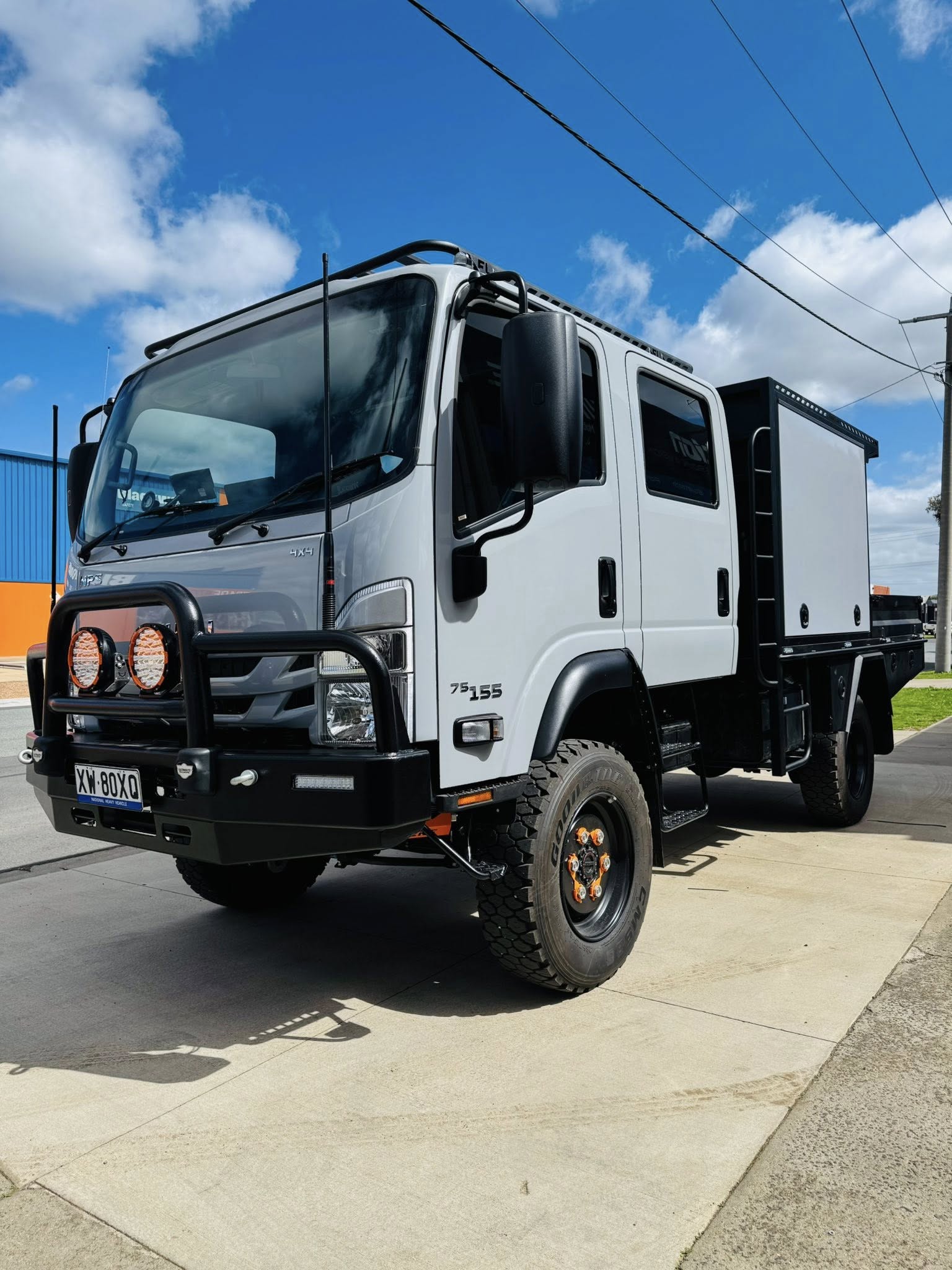 UHF radio canopy touring build Isuzu NPS